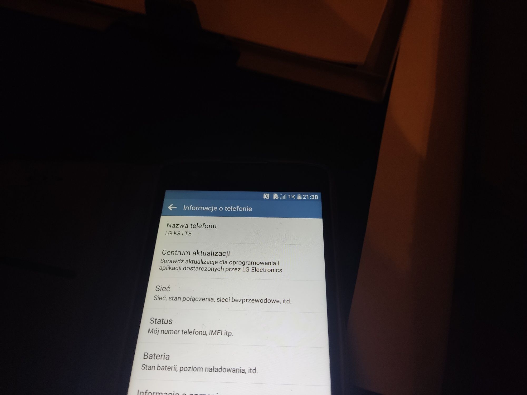 Smartfon LG k8 4g k350n