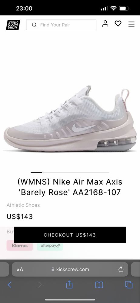 Жіночі кросівки Nike air max Axis Barely Rose 41р