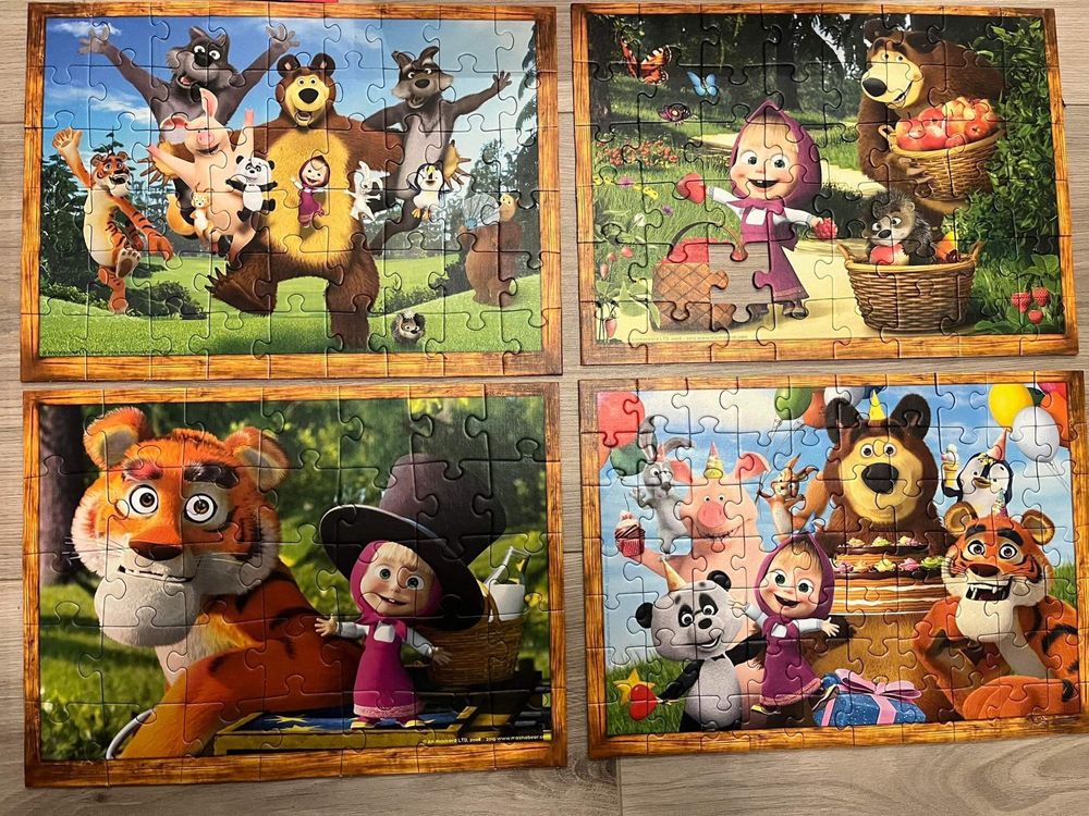 Puzzle Masha and the bear 4in1