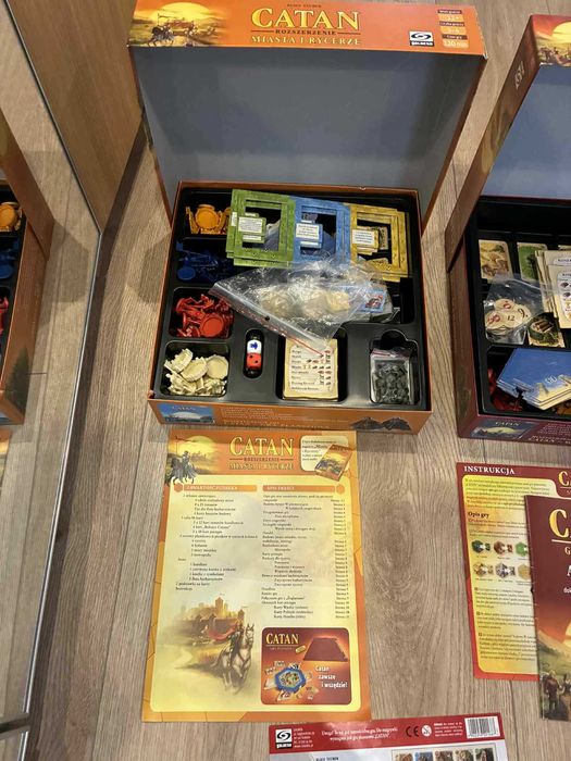 Osadnicy z CATANu + Żeglarze + Miasta i Rycerze + 2 dodatki małe