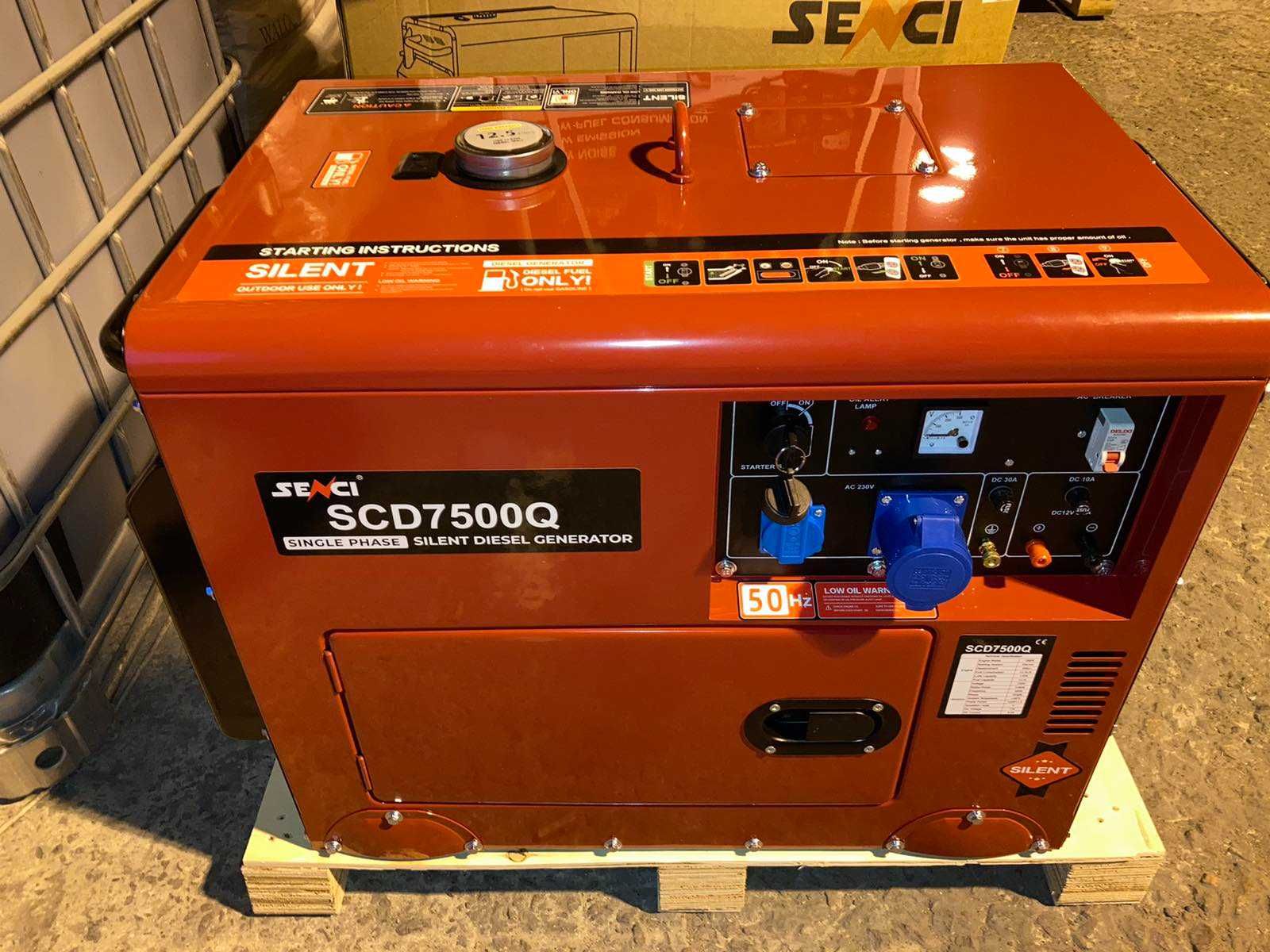 Дизельный генератор SENCI SCD 7500Q 5.5 кВт в очень тихий Loncin