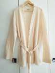 Kardigan sweter moherowy kremowy XL