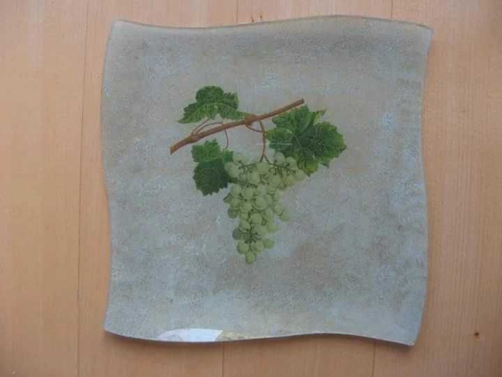 Prato decorativo feito à mão (30x30 cm)