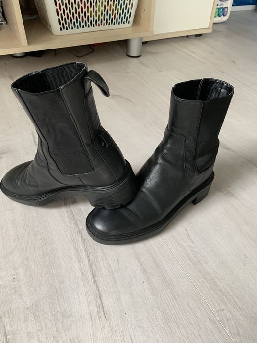 Botki sztyblety kozaki Zara r. 36 skóra naturalna skórzane