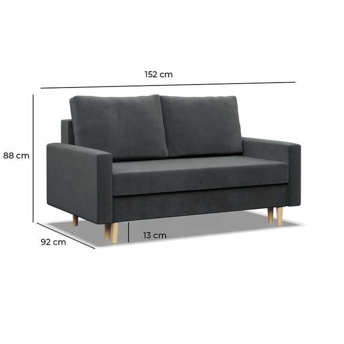 Sofa rozkładana kanapa 2-os funkcja spania SZYBKA DOSTAWA