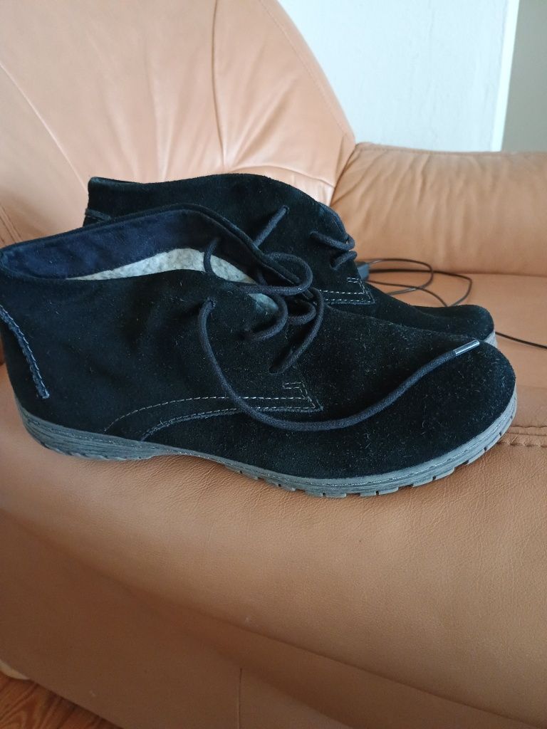 Buty damskie Bama, 41, skóra zamsz, ocieplane