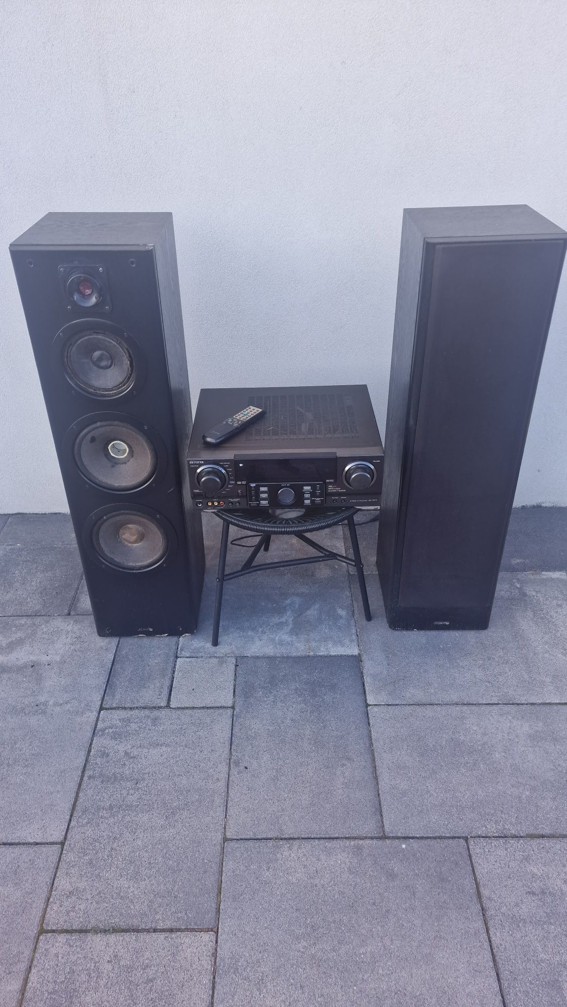 AIWA amplituner wzmacniacz + dwie kolumny