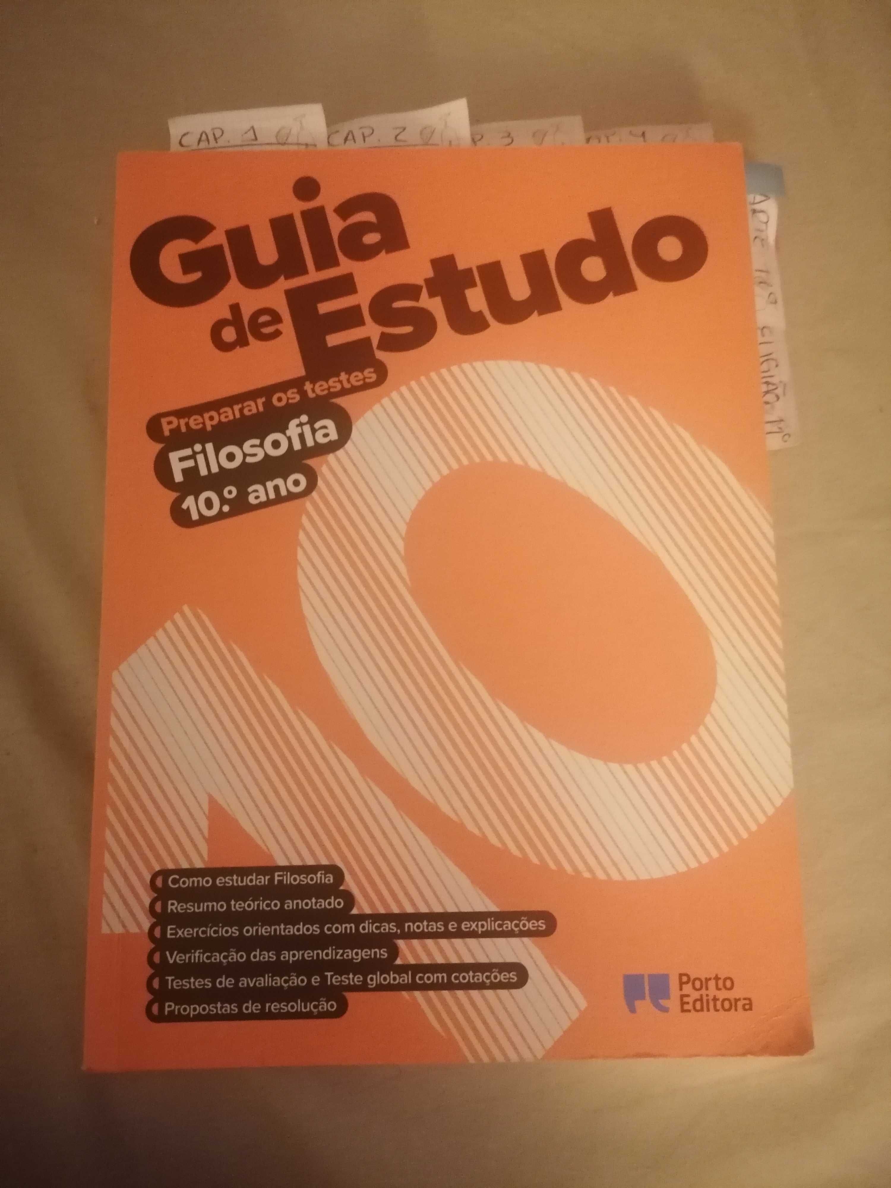 Filosofia 10 ano, preparar testes, Porto Editora