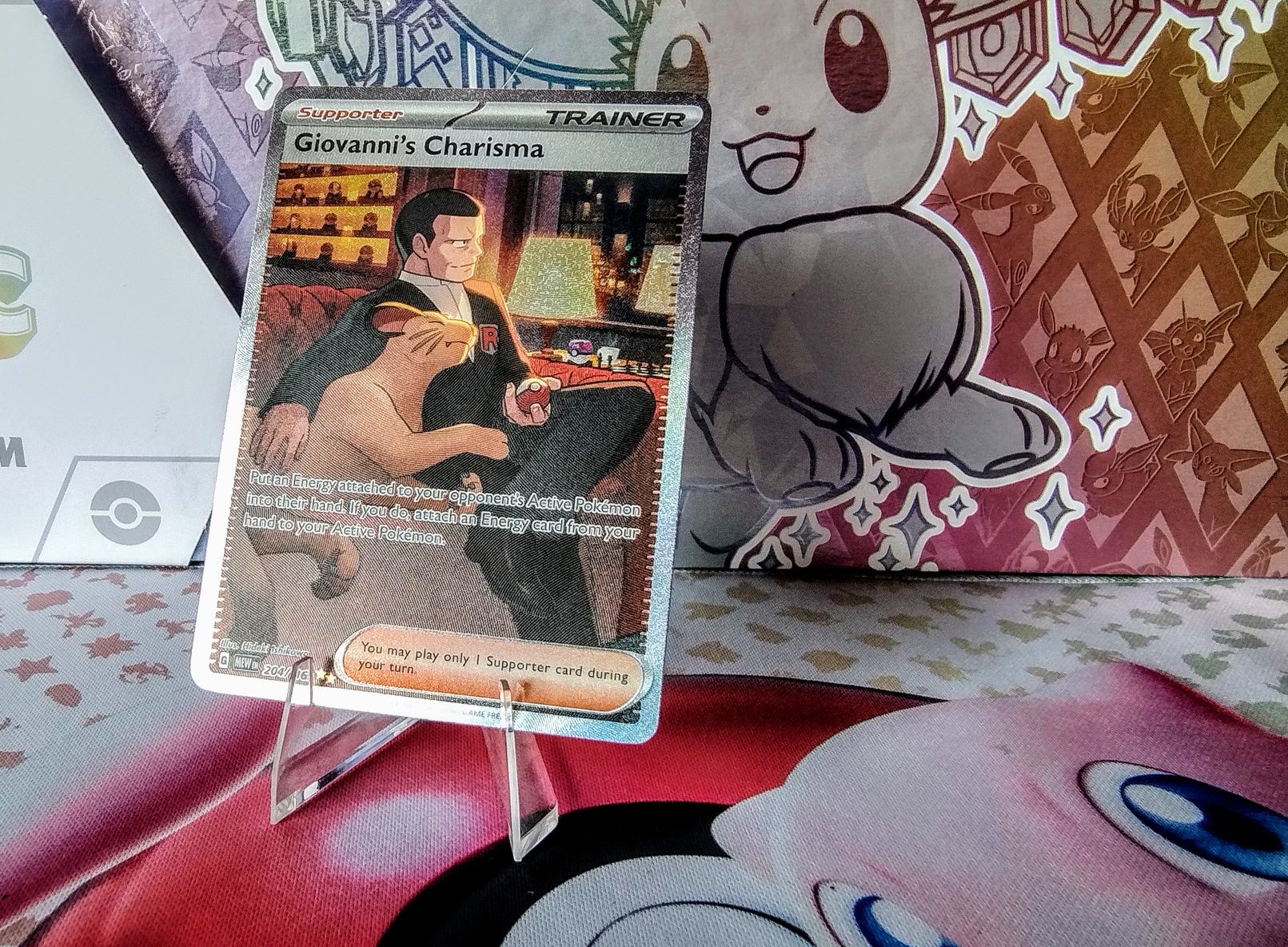 Karta pokemon Giovanni's Charisma #204