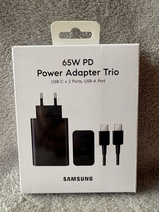 Ładowarka Samsung 65w z kablem czarna