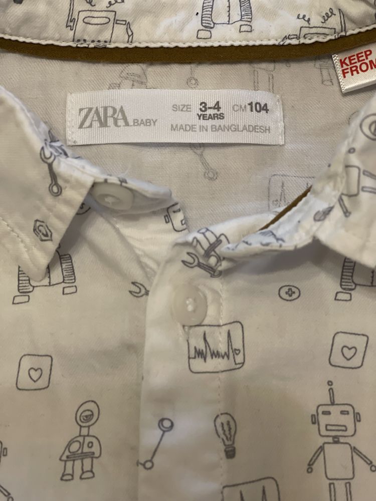 Рубашка zara 3-4 года