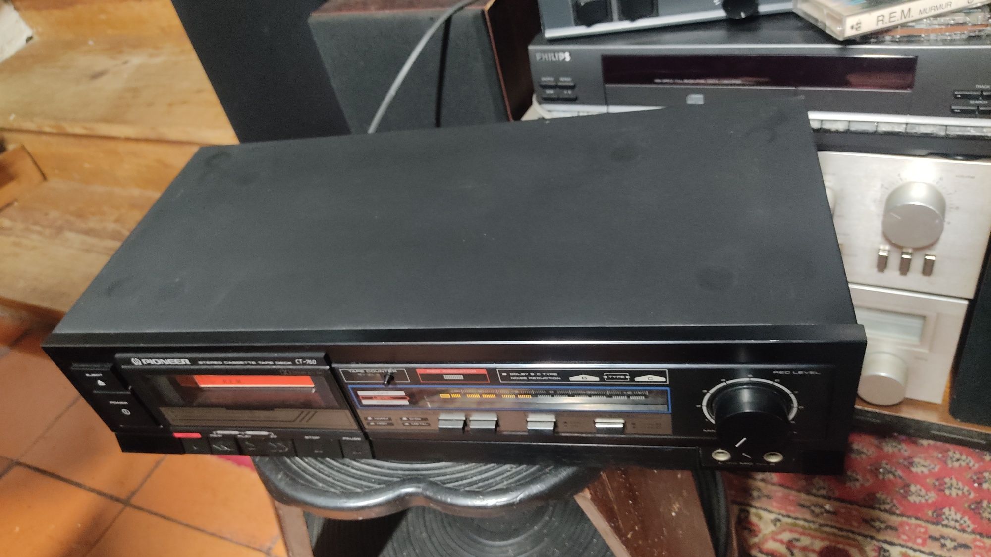 Leitor de cassetes Pioneer CT-760 Tape Deck K7
