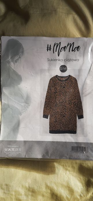 Nowa sukienka ciążowa w panterkę rozmiar S/M