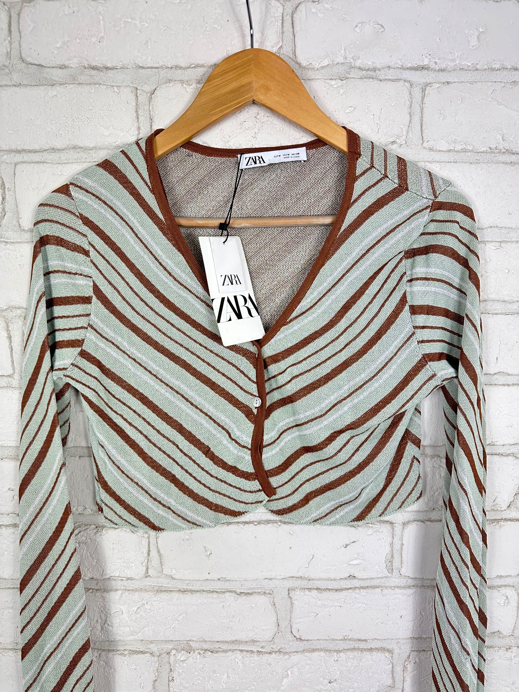 Top zara striped knit top