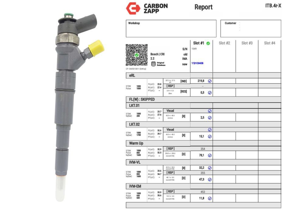 Regenerowany wtryskiwacz 0445.110.216 Bosch BMW 2.0 3.0
