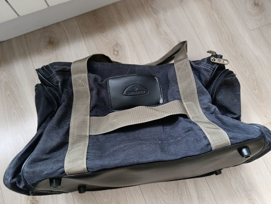 Samsonite torba podróżna weekendowa czarna popielata średniej wielkośc
