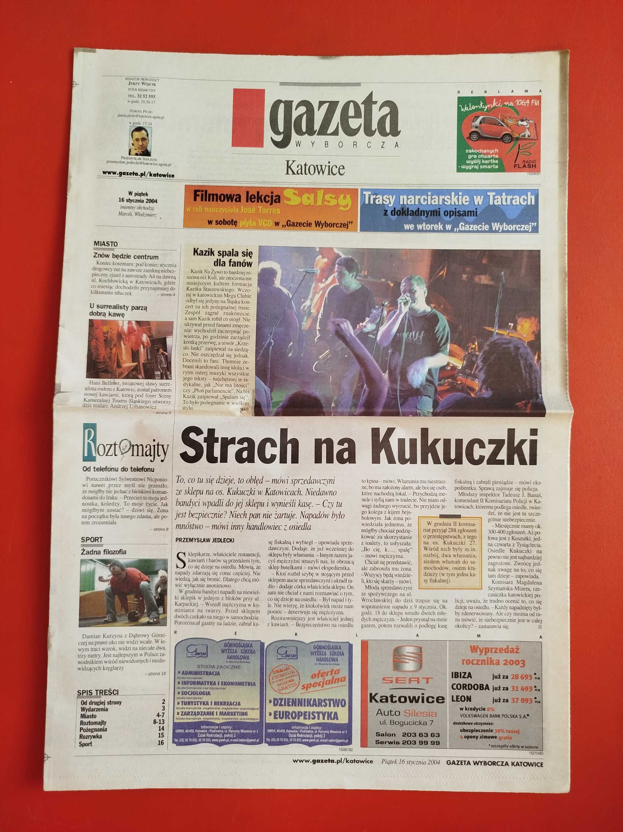 Gazeta Wyborcza, 16 stycznia 2004, nr 13, Jerzy Stuhr
