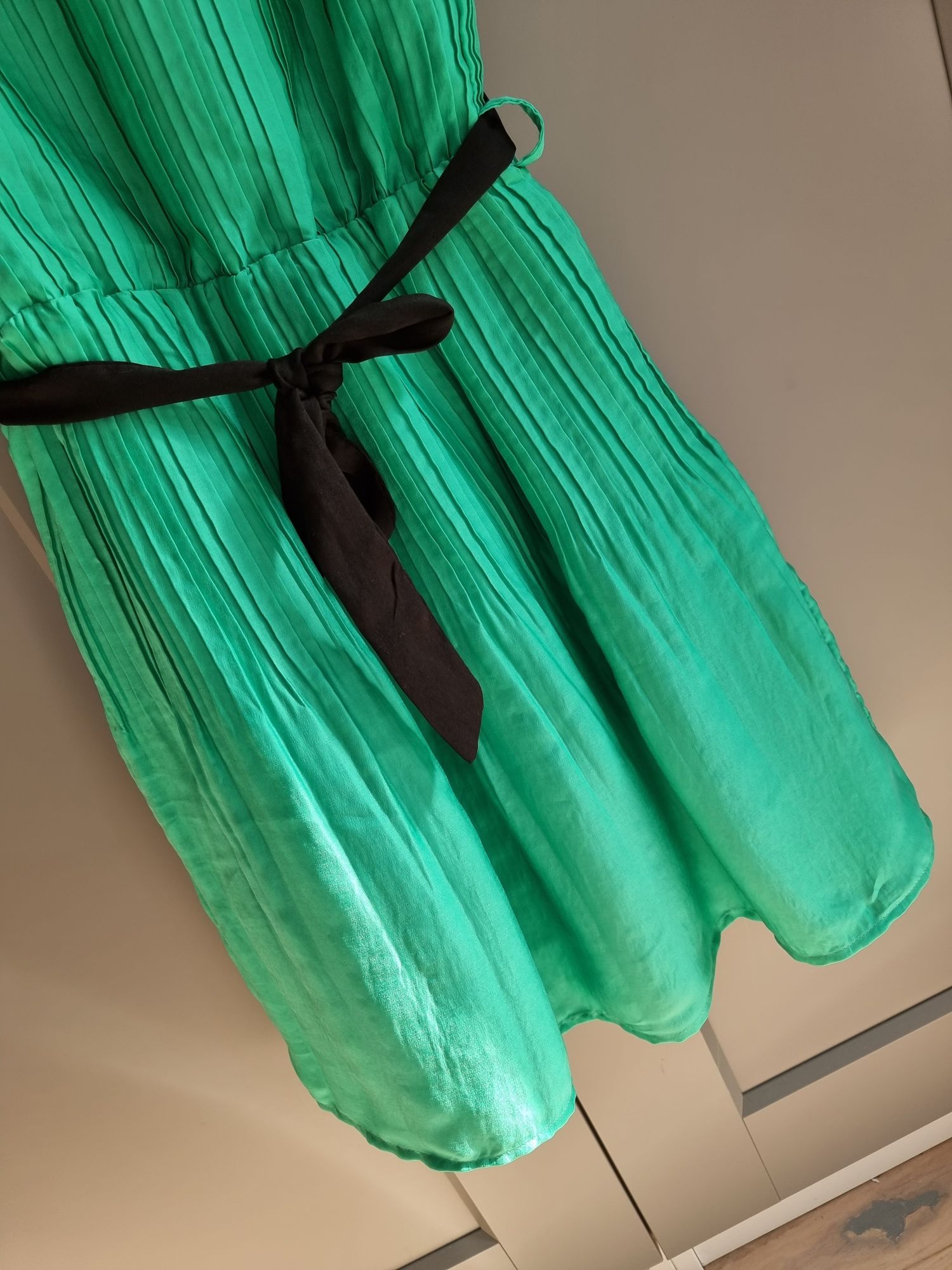 Nowa zielona elegancja sukienka letnia komunia uroczystość 146 cm H&M