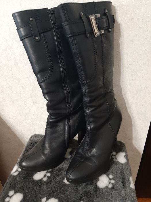 Шкіряні чоботи зимові