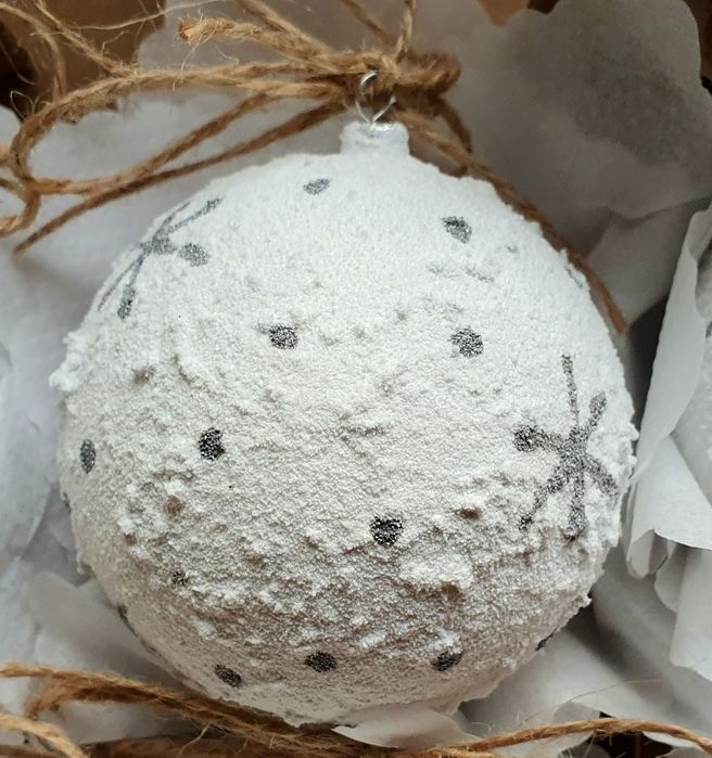 Bombki choinkowe śnieżki 80mm 8cm 12szt zwierzęta leśne