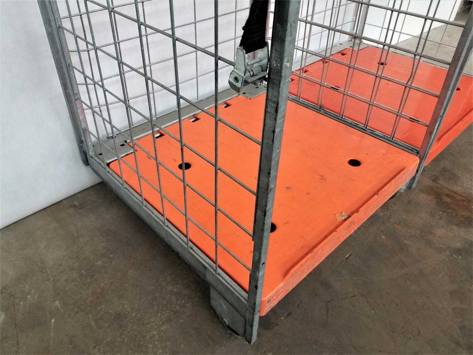 Wózek Kosz Magazyn Kurier Transportowy HAMULEC Rollkontener Siatkowy