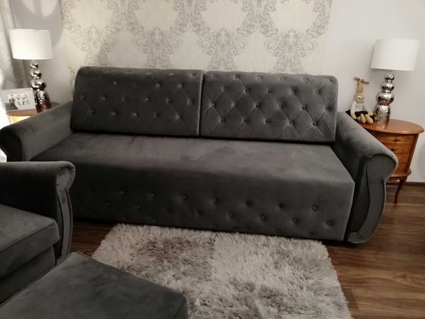 RATY sofa rozkładana kanapa łóżko 140x200 z pojemnikiem Glamour NOWA!