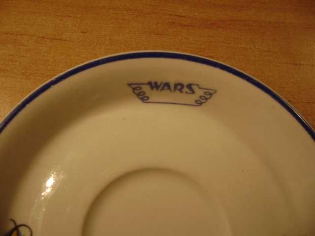 Starocie z PRL P.K.P. WARS Zestaw 2 spodki pod filiżankę ORBIS UNIKATY