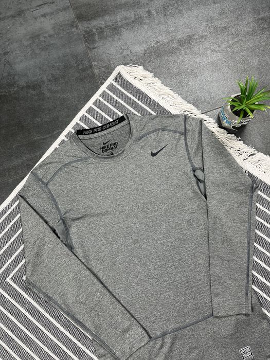 Чоловічий спортивний лонгслив рашгард Nike Pro Combat