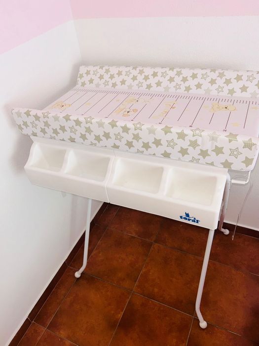 Banheira Para Bebe dobrável com trocador