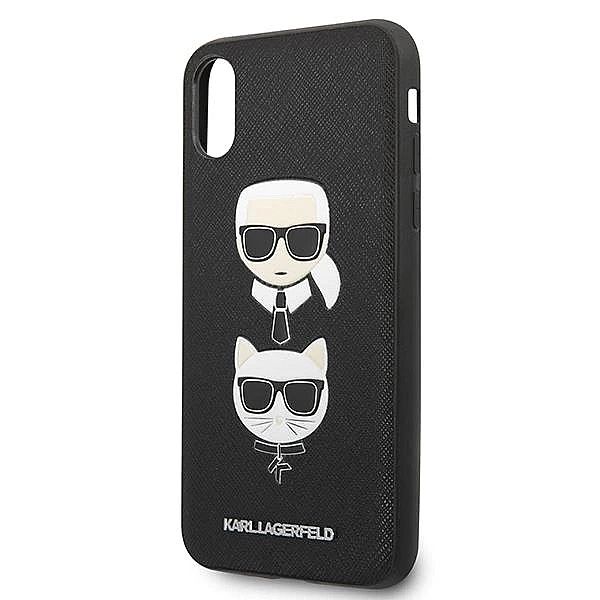 Etui Karl Lagerfeld Saffiano Karl&Choupette Head na iPhone XS Max - cz