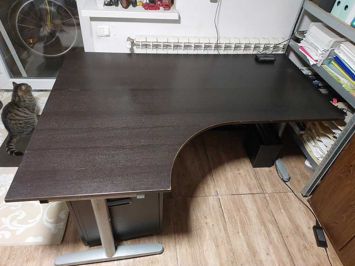 Biurko Ikea Galant narożne czarne lewe 120x160 Warszawa