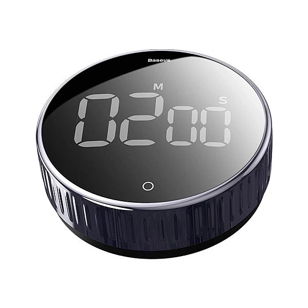 Baseus Heyo obrotowy minutnik czasomierz elektroniczny timer czarny (A
