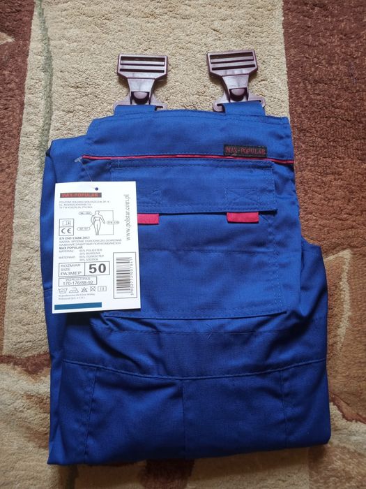 Komplet ogrodniczki + bluza ochronna nowa marki Max Popular r. 50