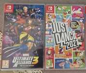 2 Gry Nintendo Switch Marvel Ultimate Alliance 3, Just Dance 2021