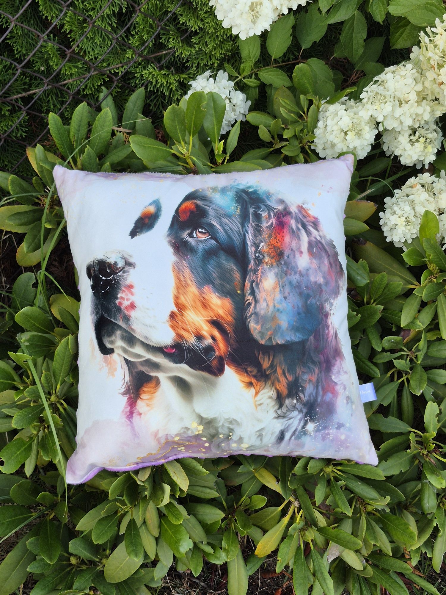 Poduszka z psem 38x38cm piesek prezent urodziny dekoracyjna