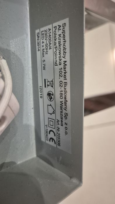 Lampa sufitowa LED srebrna