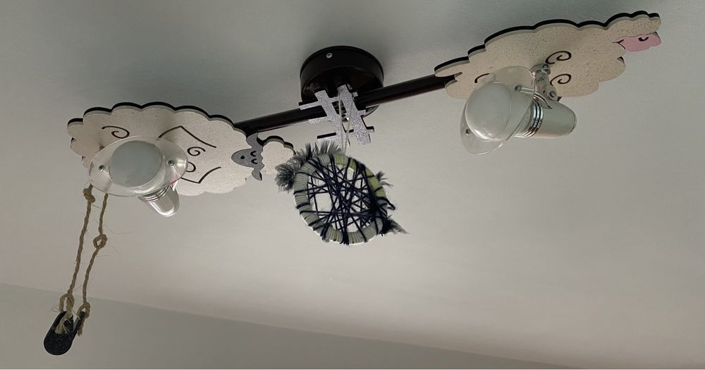 Lampa sufitową owieczki 2 sztuki
