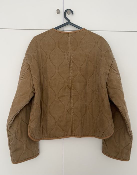 Zara Casaco Acolchoado Camel Mulher