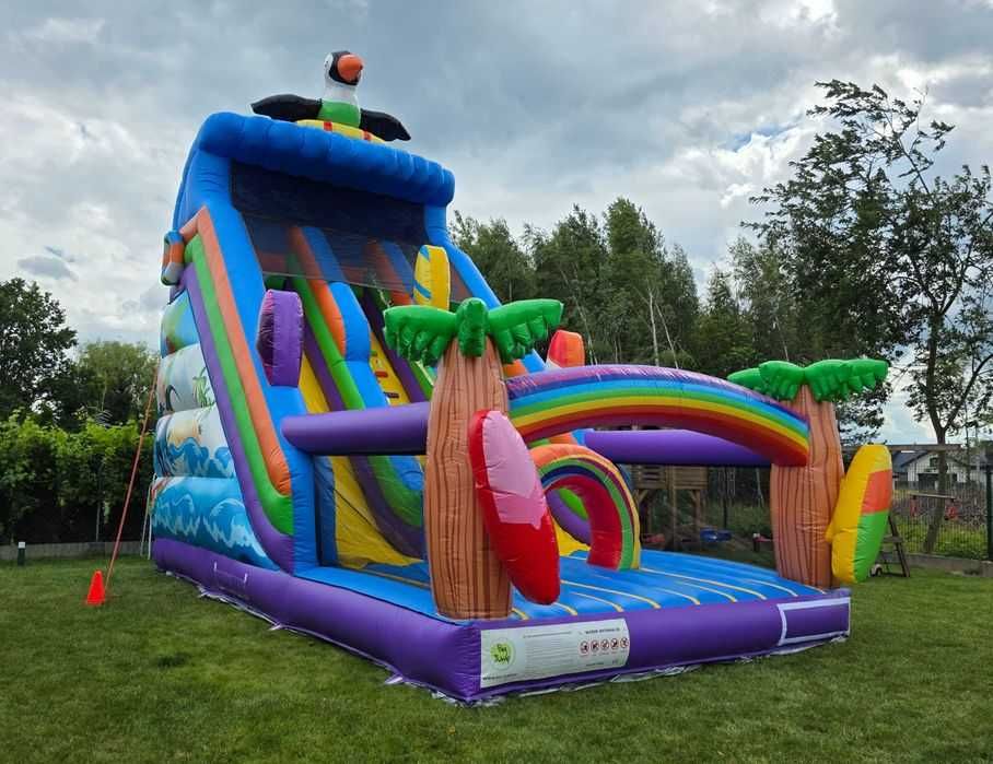 Dmuchaniec Zjeżdżalnia Surfujący Tukan - duży urodziny, eventy, wesele