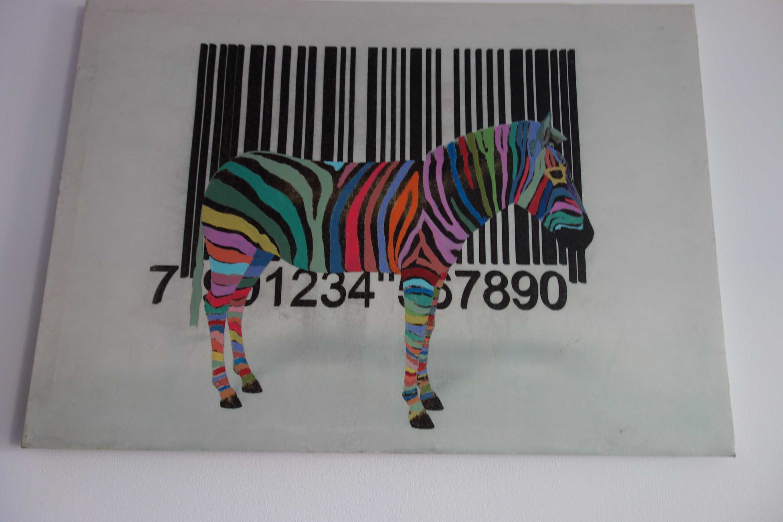 IKEA interesujący duży 50x 70 obraz na płótnie zebra super design