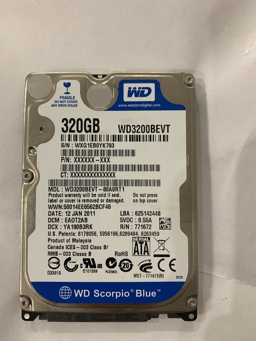 Накопичувач ssd 320GB