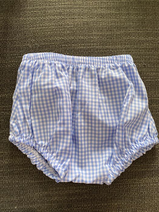Conjunto bebe branco e azul