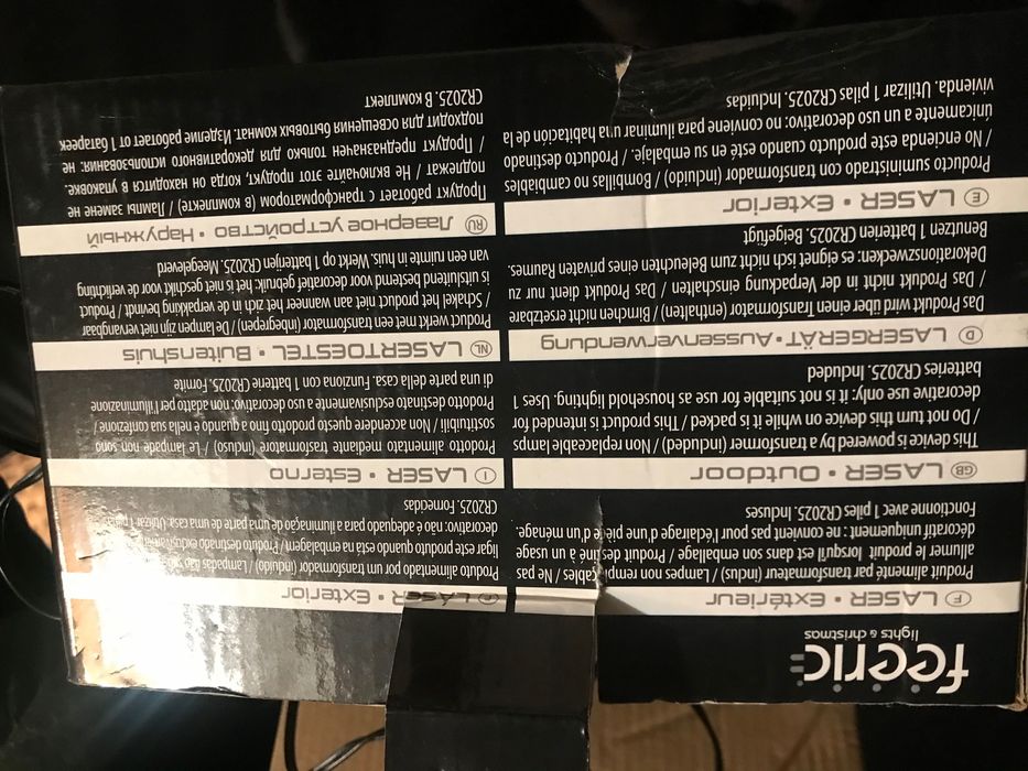 Projetor luminoso exterior multicolor natal