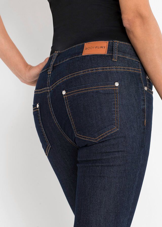 bonprix jeansy spodnie jeansowe rurki kieszenie 46