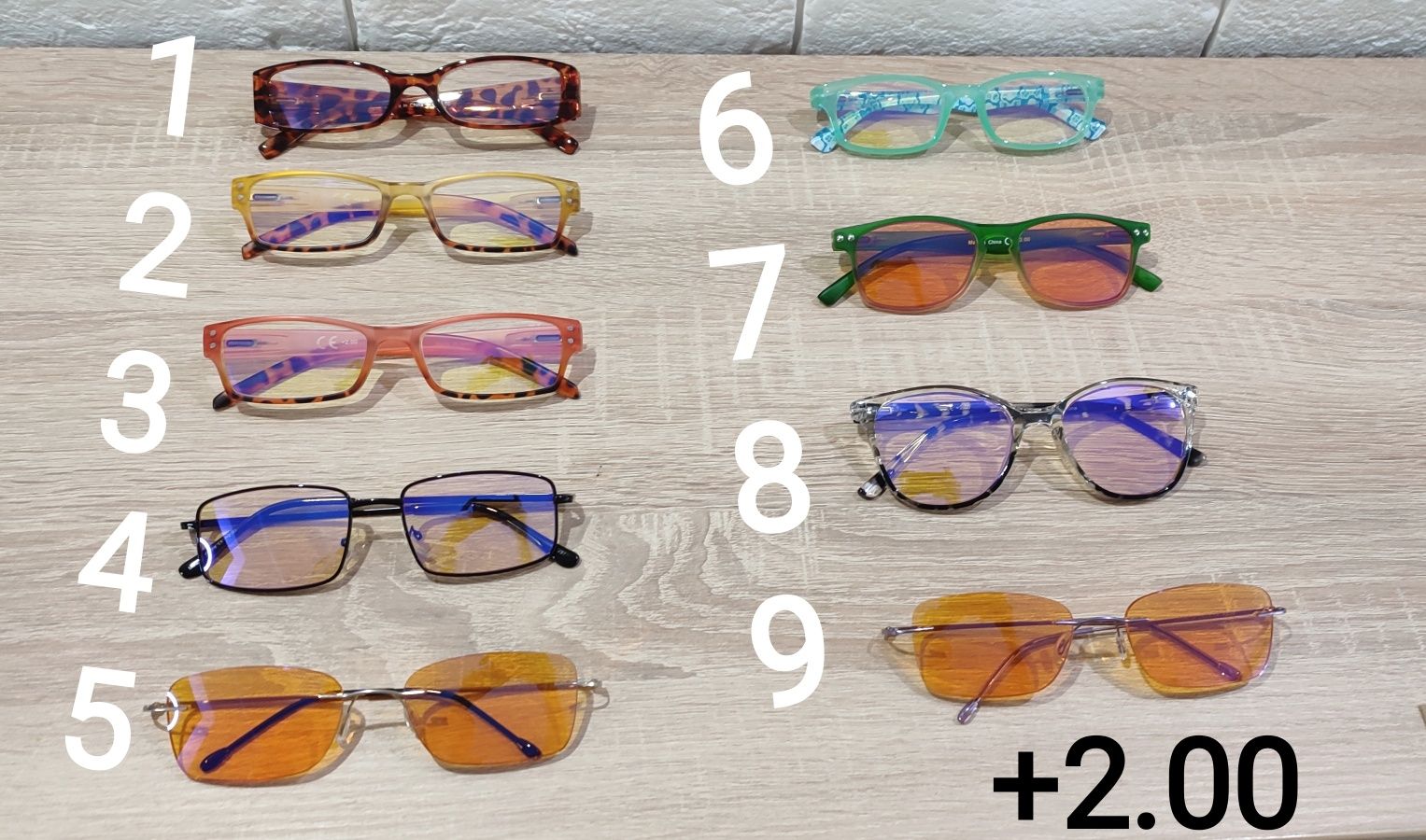 Solidne okulary przeciwsłoneczne korekcyjne plusy +2.00