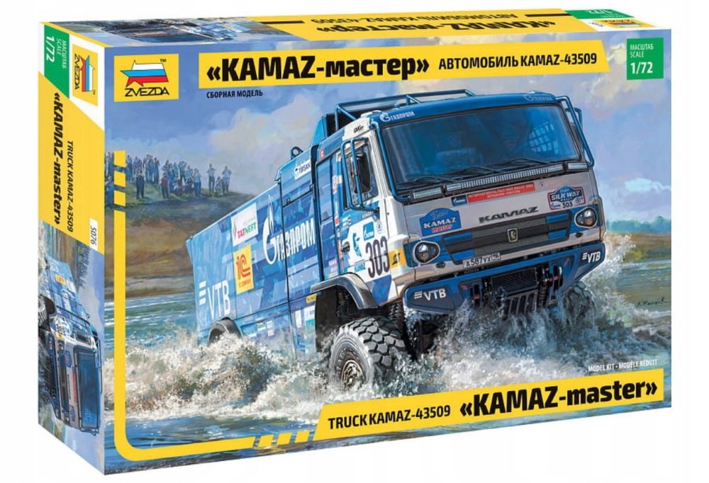 Zvezda 5076 ciężarówka KAMAZ-43509 Rally Truck model 1:72 do sklejania