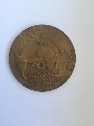 Medal kolekcjonerski 70 lat w służbie polskiego rybołówstwa morskiego