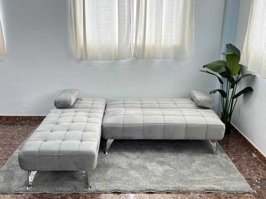 Sofá cama cinza novo - entrega gratuita!