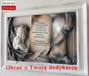 Obraz na pamiątkę chrztu, komunii dla dziewczynki