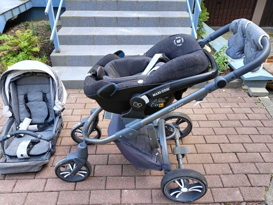 Bebetto Holland 3w1 , komplet z adapterami i nosidełkiem Maxi Cosi